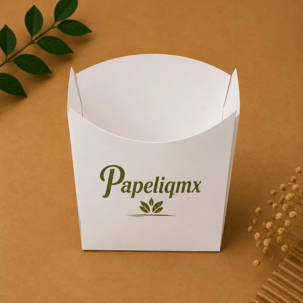 Caja papas fritas 9×10×5 personalizada con tu logo